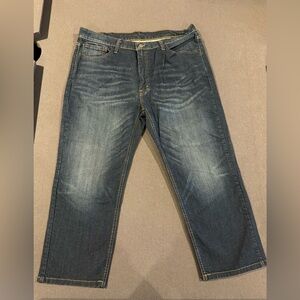 Levi Strauss & Co Men’s Jeans W38 L25 Hemmed Dark Wash Denim